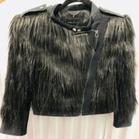 Cropped Fur Jacket, M, Has part of a tag - Picture 1 of 8